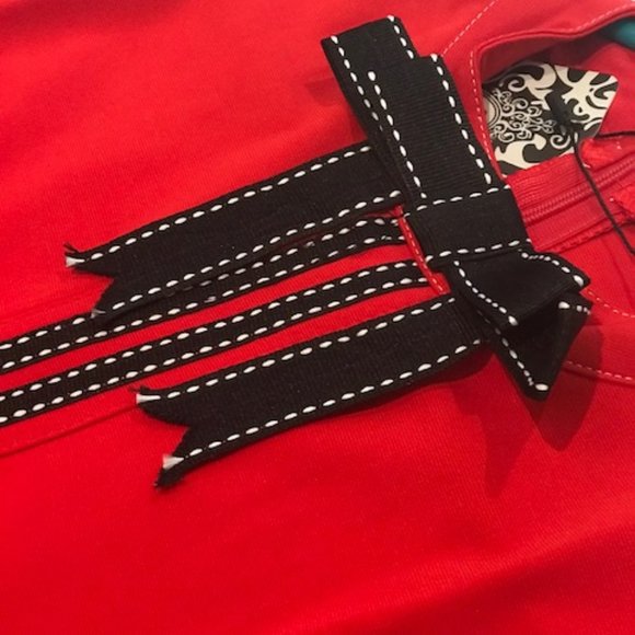 New Ribbon Trim Dress, Large NWT - Picture 5 of 5